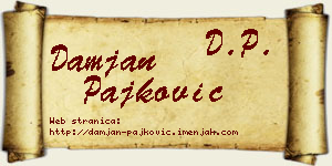Damjan Pajković vizit kartica